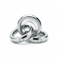 Shiny silver magnetic fidget rings set
